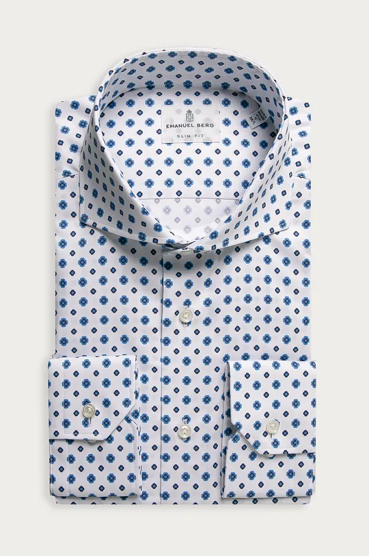 λευκό Emanuel Berg - Βαμβακερό πουκάμισο Ανδρικά
