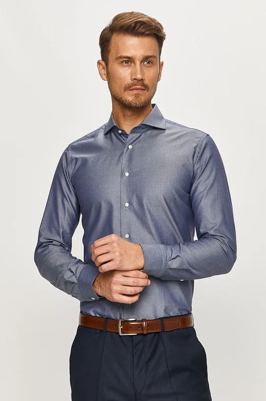 Emanuel Berg - Βαμβακερό πουκάμισο σκούρο μπλε