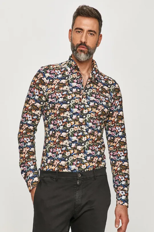 πολύχρωμο Emanuel Berg - Βαμβακερό πουκάμισο Ανδρικά