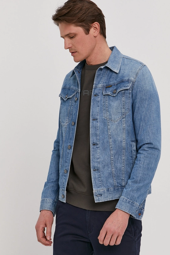 niebieski G-Star Raw - Kurtka jeansowa D11150.B250.B723 Męski