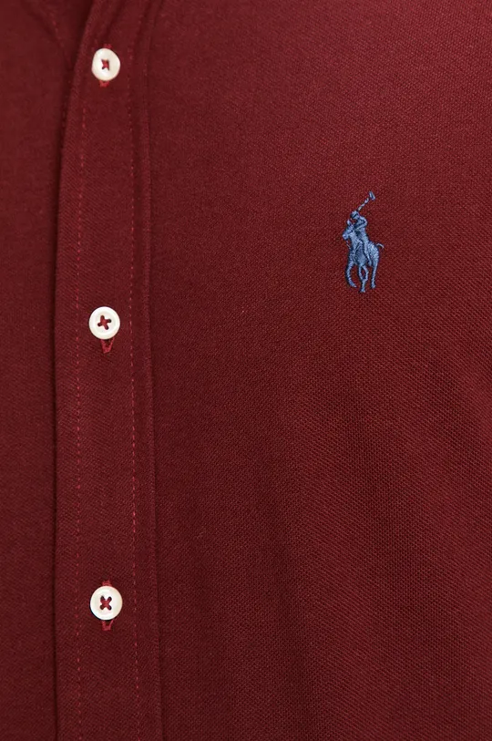 Polo Ralph Lauren - Βαμβακερό πουκάμισο μπορντό