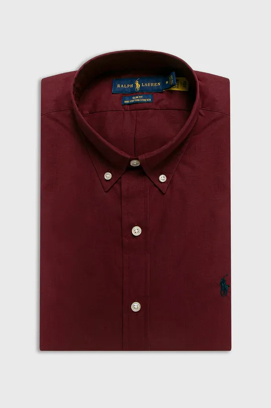 burgundské Polo Ralph Lauren - Bavlnená košeľa Pánsky