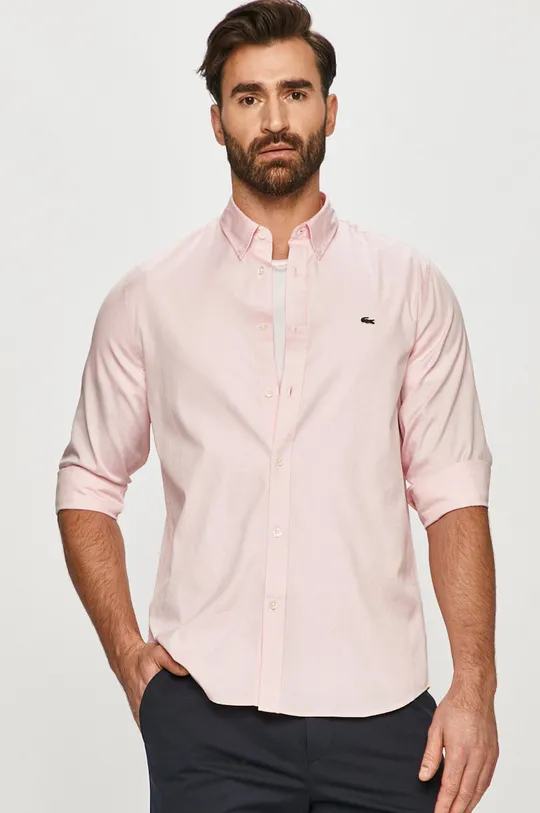 Lacoste - Pamučna košulja Muški
