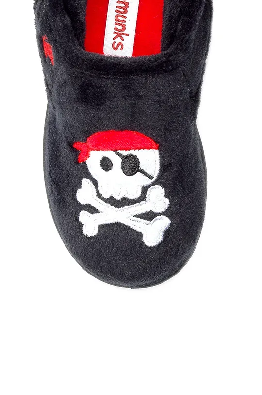 čierna Chipmunks - Detské papuče Jolly Roger
