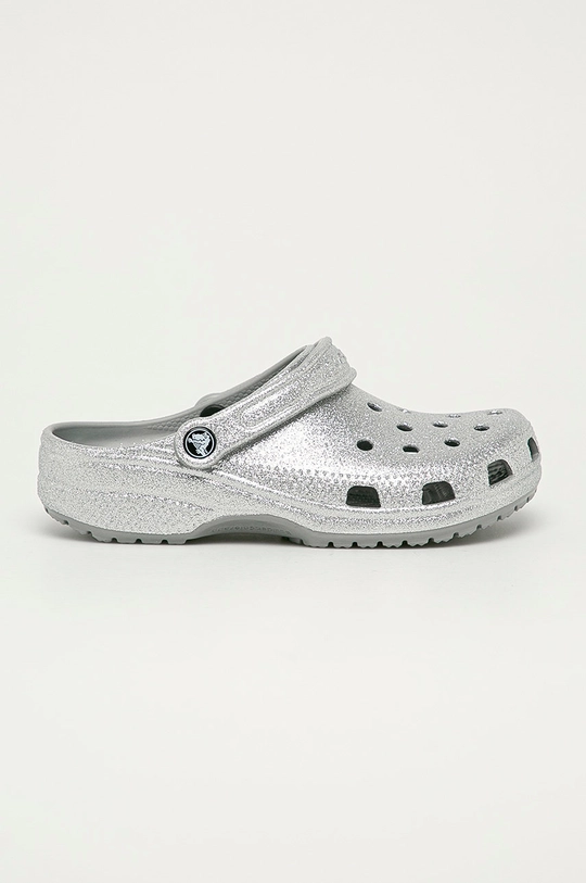 srebrny Crocs - Klapki Damski