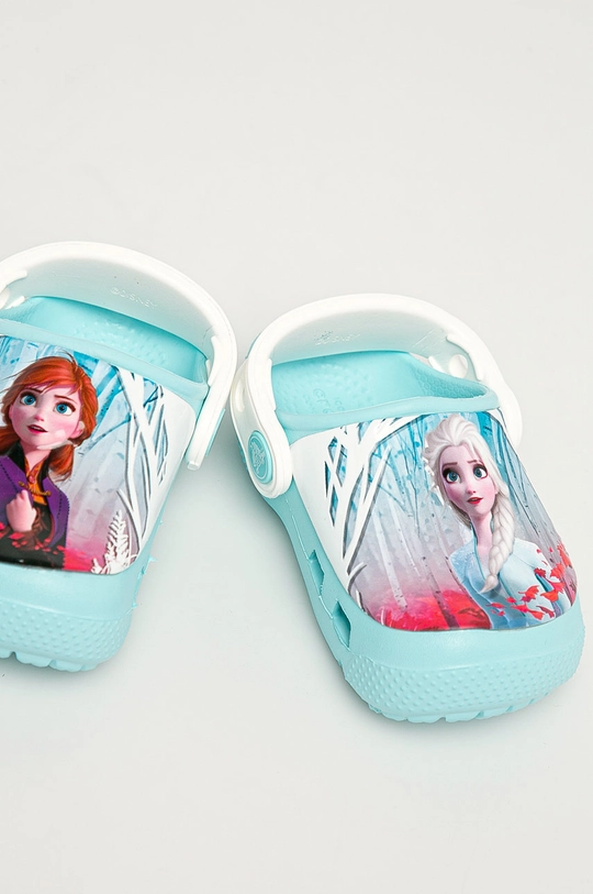 Дитячі шльопанці Crocs Disney Frozen 2 206167 блакитний