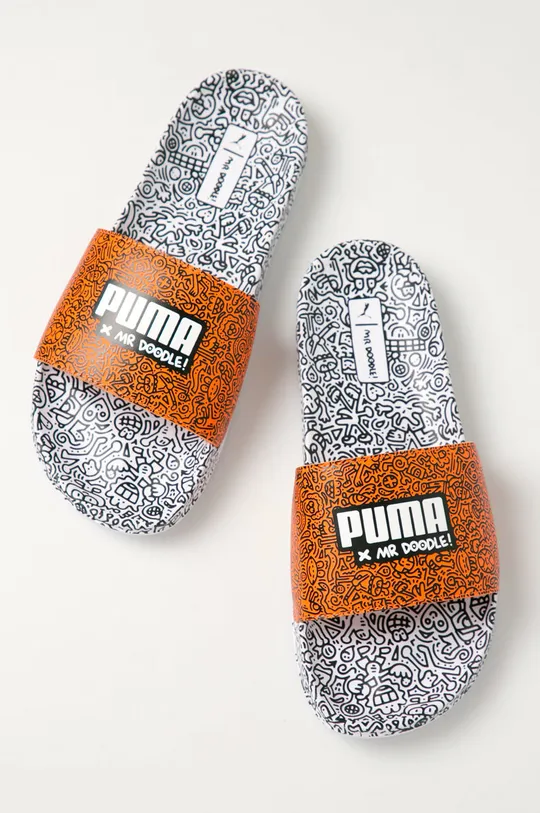 Puma - Papucs cipő x Mr. Doodle 374218 narancssárga