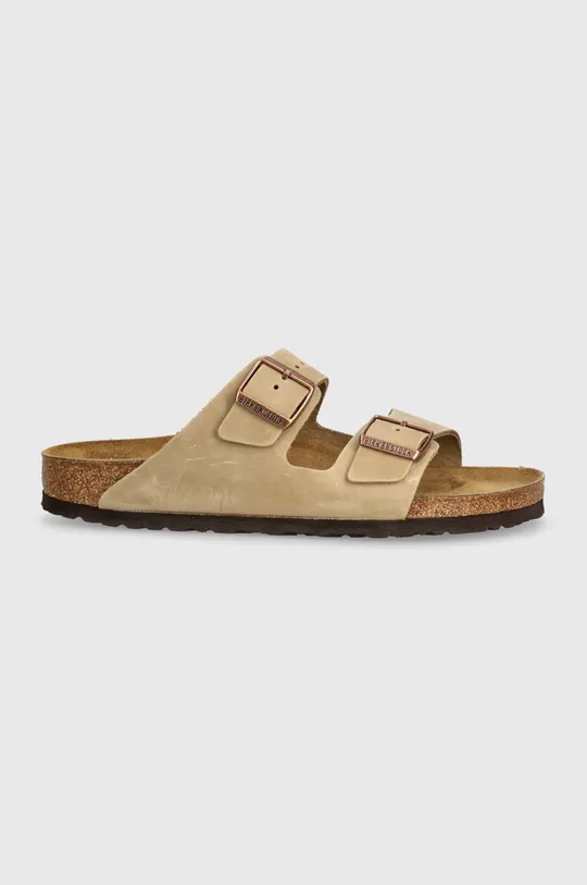 Birkenstock - Klapki skórzane Arizona brązowy