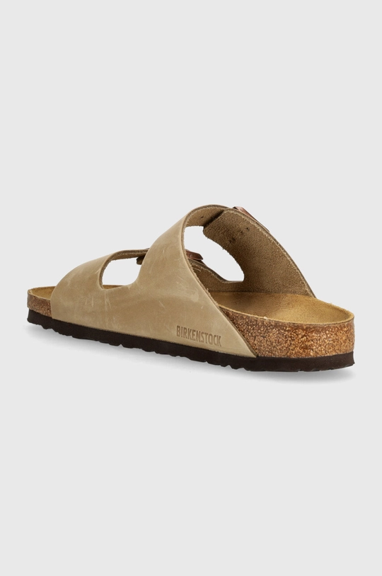 Birkenstock leather sliders Arizona  Uppers: Natural leather Inside: Natural leather Outsole: Synthetic material