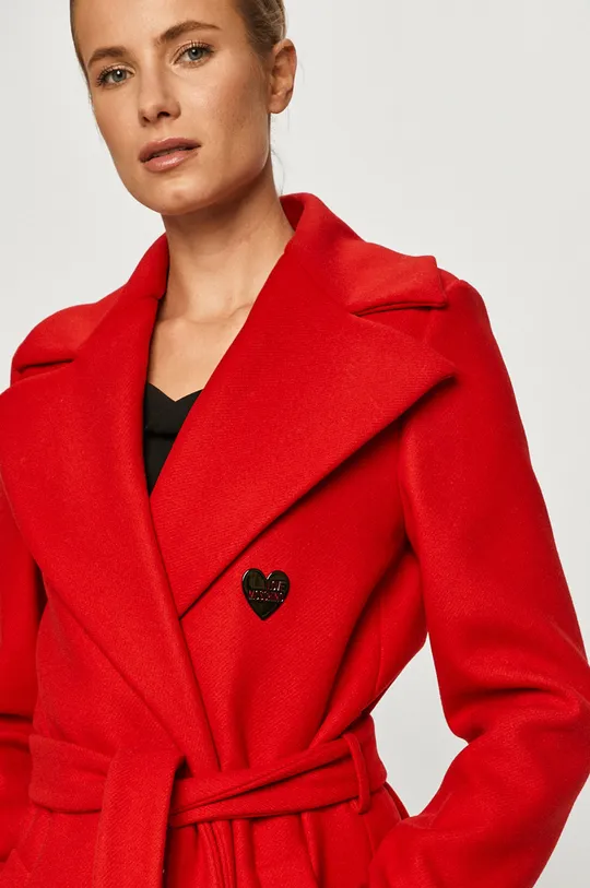 červená Love Moschino - Kabát