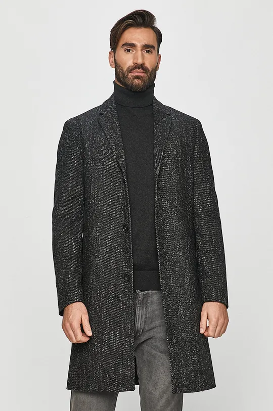 čierna Calvin Klein - Kabát Pánsky