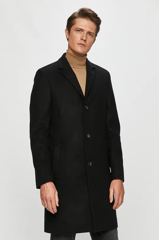 čierna Calvin Klein - Kabát Pánsky
