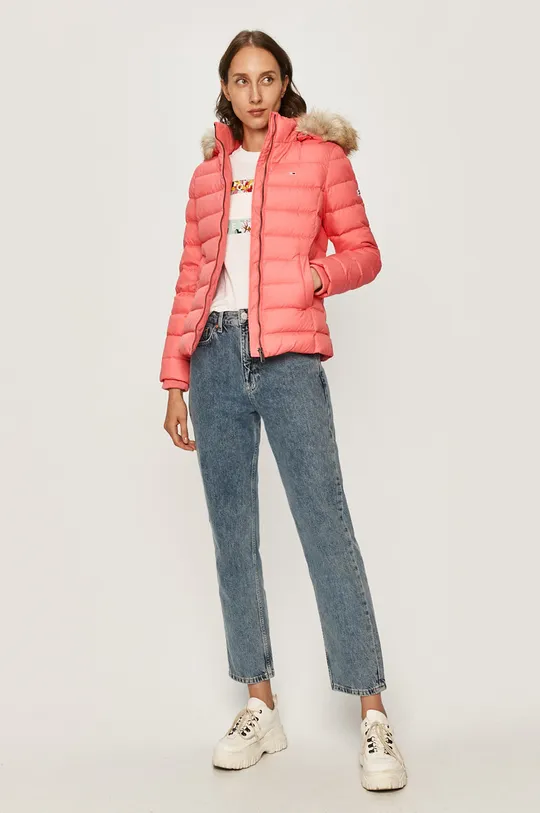 Tommy Jeans - Пуховая куртка розовый