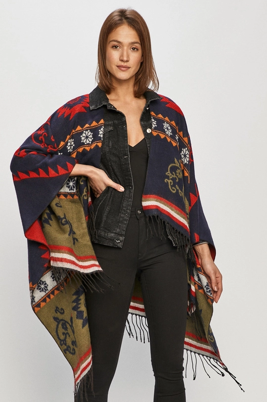 granatowy Desigual - Poncho 20WAIA01 Damski