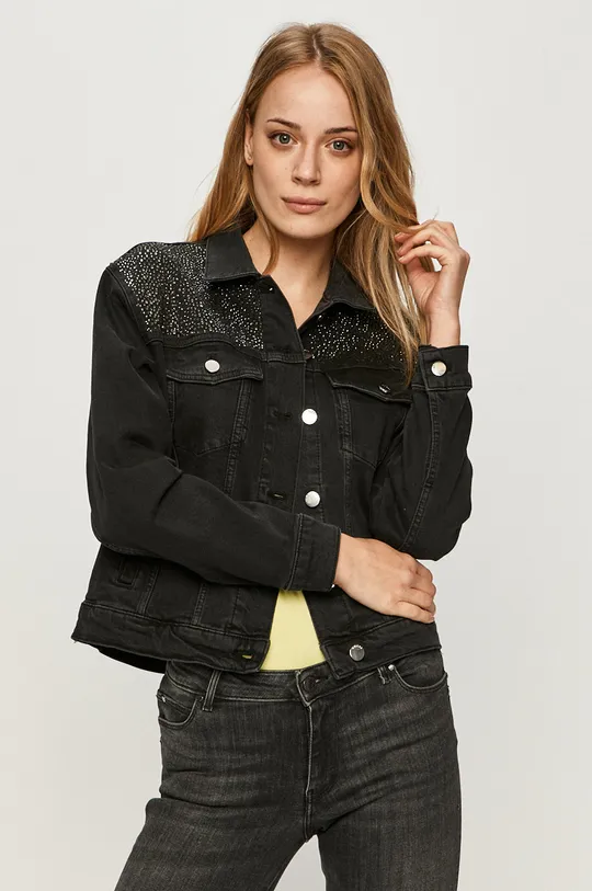 čierna Guess Jeans - Rifľová bunda Dámsky