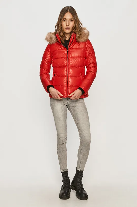 Calvin Klein - Пухова куртка червоний