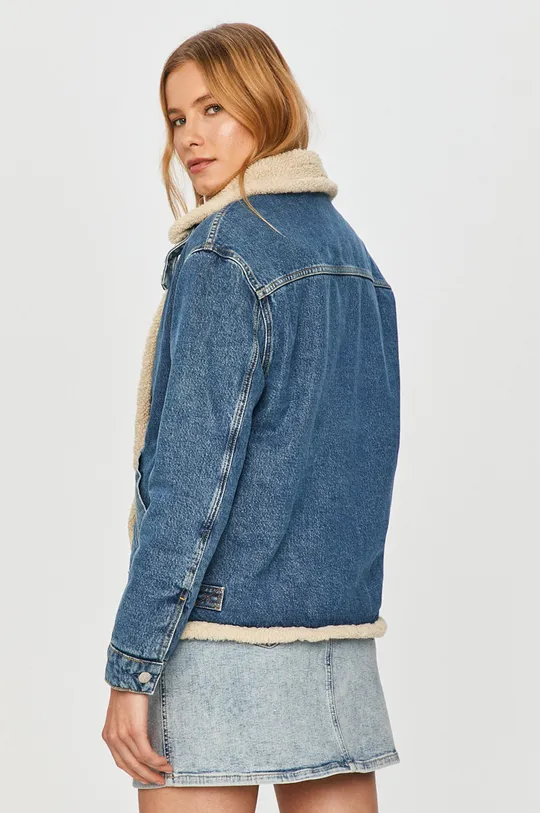 Calvin Klein Jeans - Rifľová bunda  Základná látka: 100% Bavlna Umelá kožušina: 45% Akryl, 55% Polyester