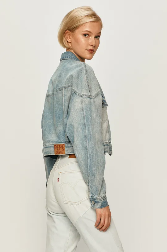 Pepe Jeans - Rifľová bunda Volt Flow  Podšívka: 35% Bavlna, 65% Polyester Základná látka: 90% Bavlna, 10% Organická bavlna
