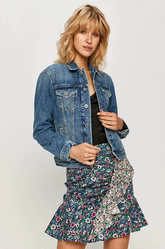 modrá Pepe Jeans - Rifľová bunda Rose Dámsky