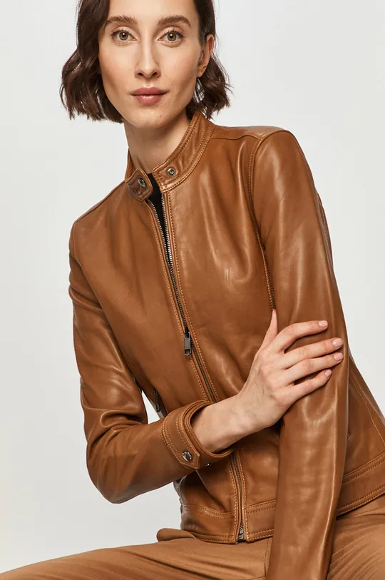 коричневий Tommy Hilfiger - Шкіряна куртка Жіночий