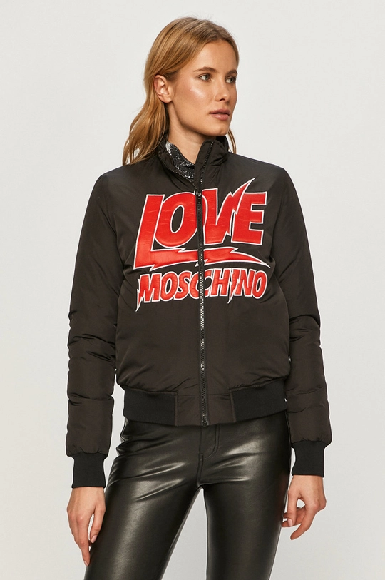 czarny Love Moschino - Kurtka bomber Damski