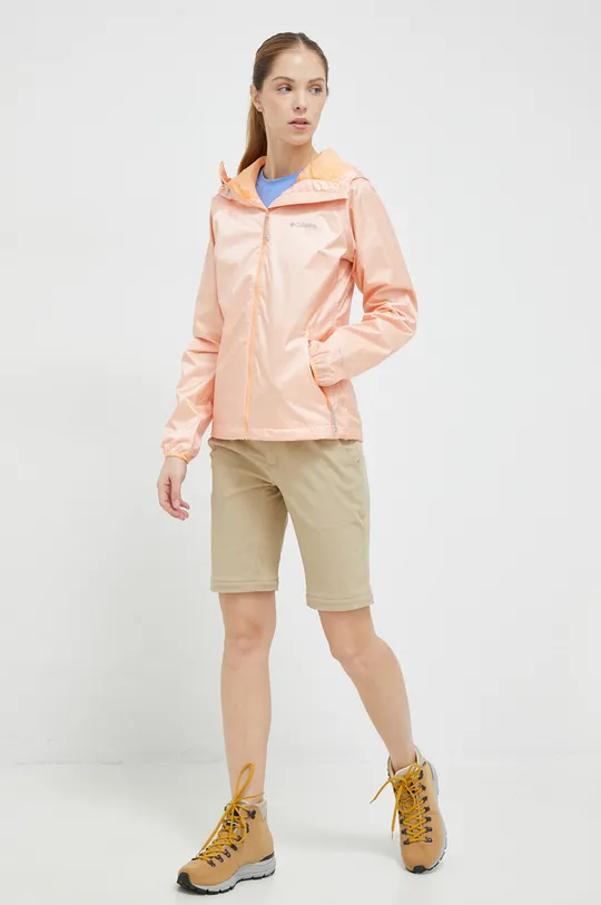 oranžna Vodoodporna jakna Columbia Ulica Jacket Ženski