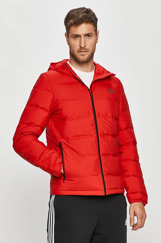червоний adidas Performance - Пухова куртка BS2982 Чоловічий