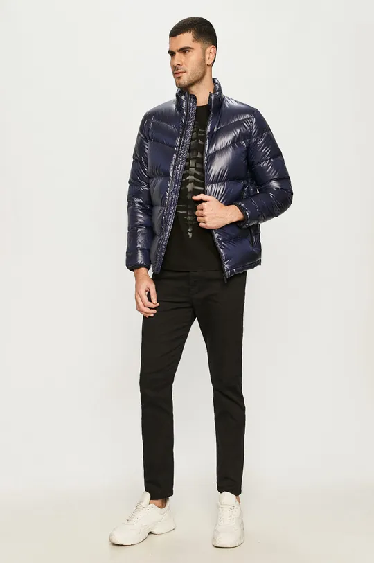 Karl Lagerfeld - Пухова куртка темно-синій