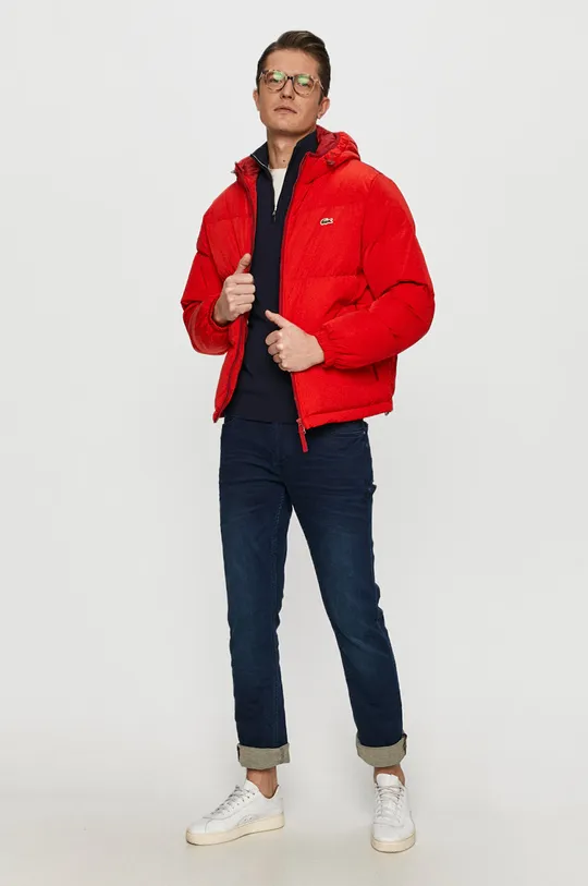Lacoste - Pernata jakna crvena