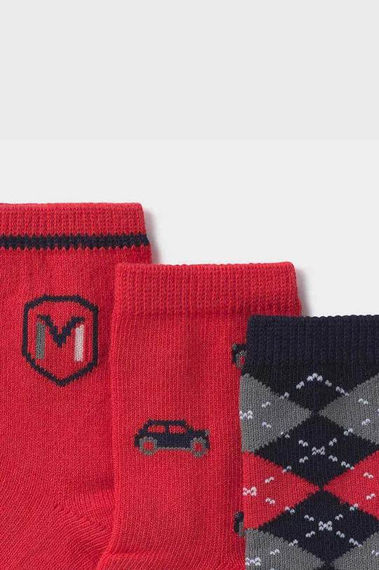 Mayoral Newborn - Detské ponožky (3-pak) červená