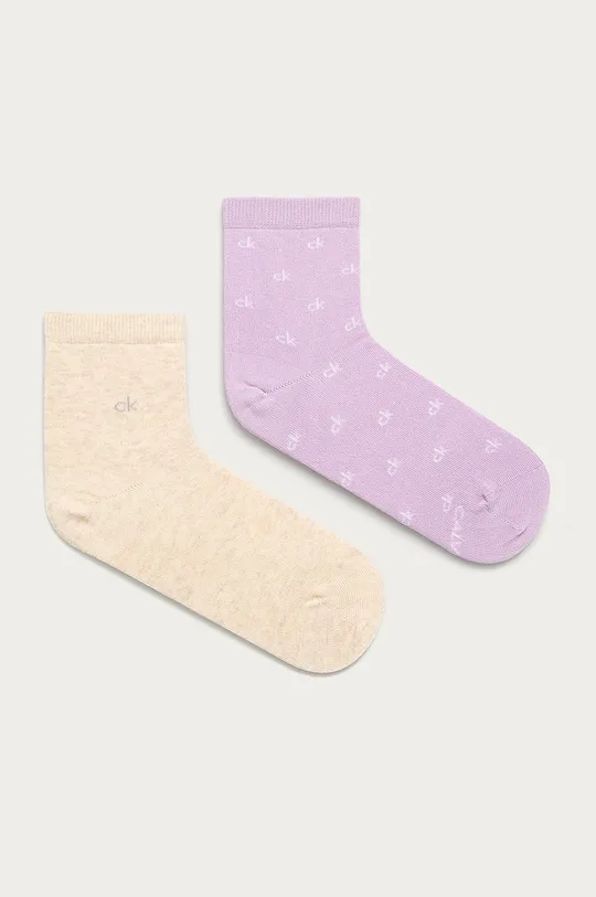 fialová Calvin Klein - Členkové ponožky (2-pak) Dámsky