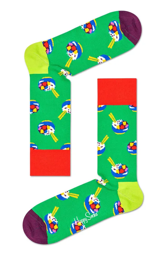 Happy Socks - Ponožky Healthy Lifestyle (3-pak) zelená
