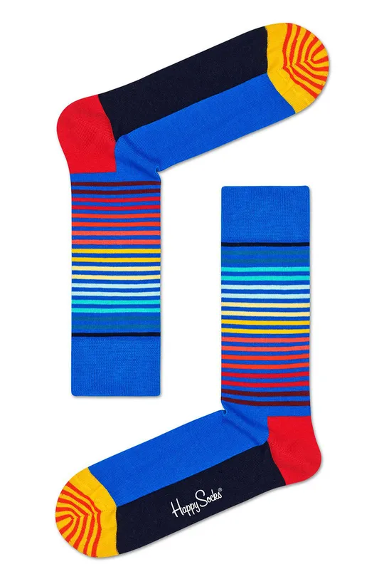 viacfarebná Happy Socks - Ponožky Half Stripe Sock Dámsky
