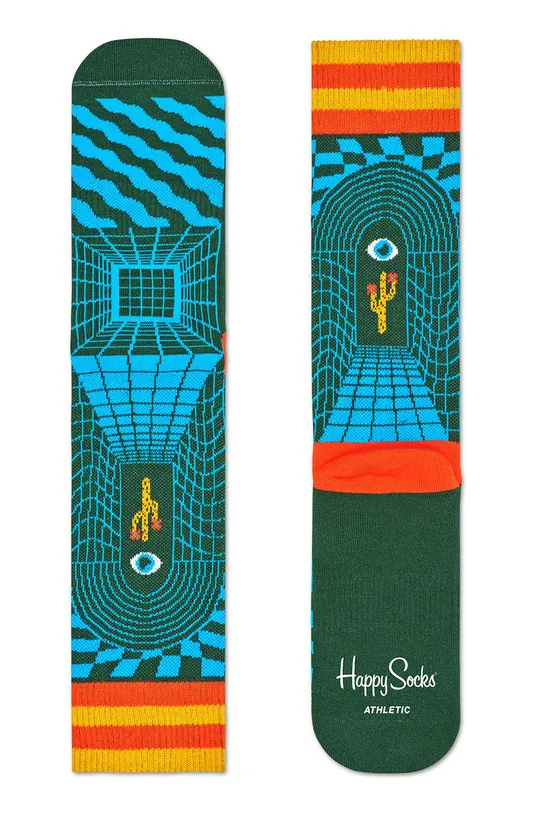 viacfarebná Happy Socks - Ponožky Athletic Illusion Crew Dámsky