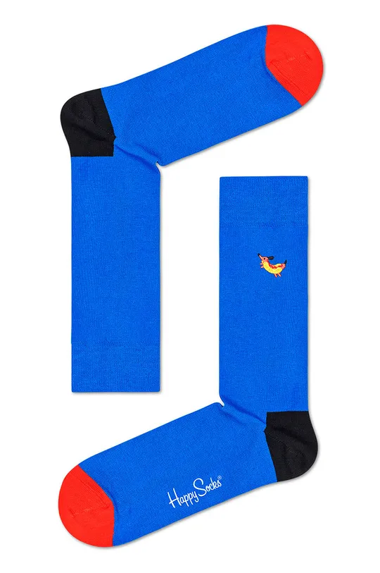 modrá Happy Socks - Ponožky Hot Dog Sock Dámsky