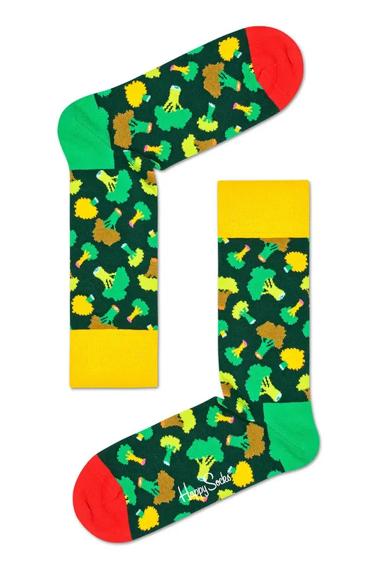 zelená Happy Socks - Ponožky Broccoli Sock Dámsky