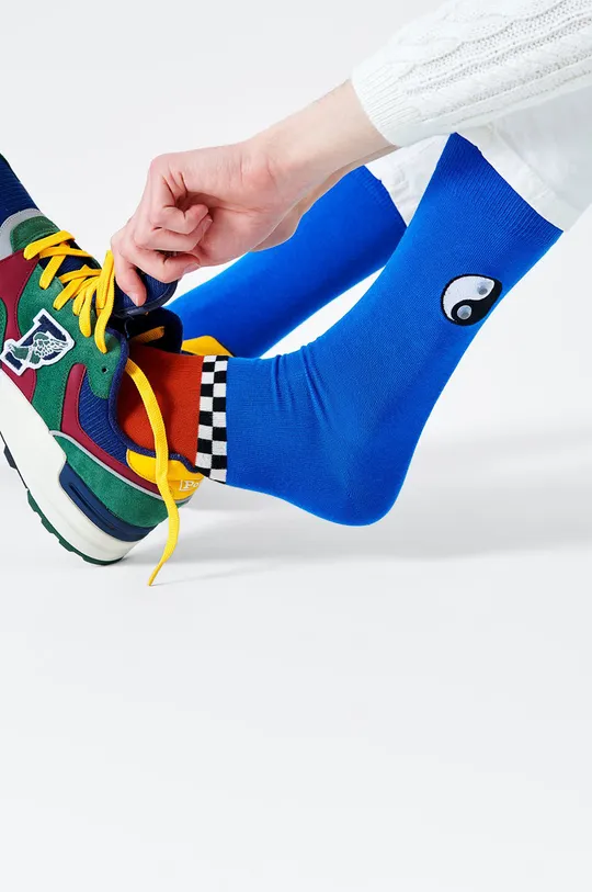 Happy Socks - Ponožky Eye Yin/Yang modrá
