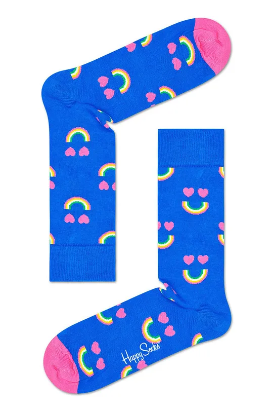 modrá Happy Socks - Ponožky Happy Rainbow Dámsky