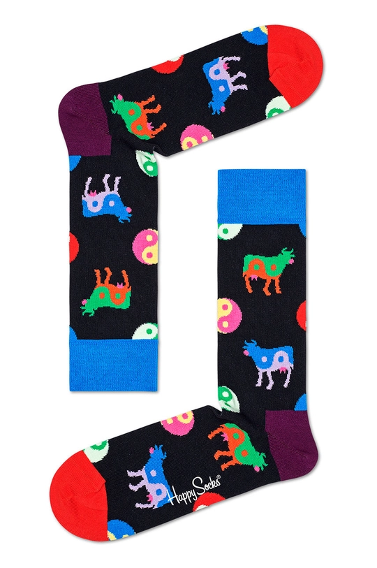 Happy Socks - Zokni Smiley Yin Yang (4-pár)  86% pamut, 2% elasztán, 12% poliamid