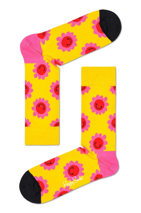 többszínű Happy Socks - Zokni Smiley Yin Yang (4-pár)