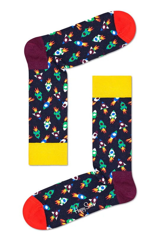 modrá Happy Socks - Ponožky Outer Space (3-pak)