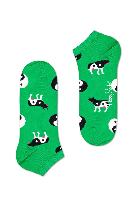 zelená Happy Socks - Členkové ponožky Yin Yang Cow Dámsky