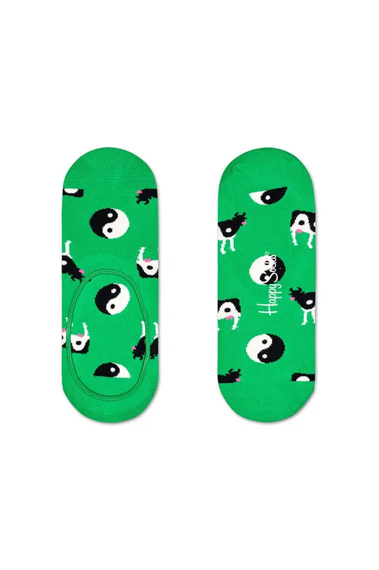 zelená Happy Socks - Členkové ponožky Yin Yang Cow Dámsky