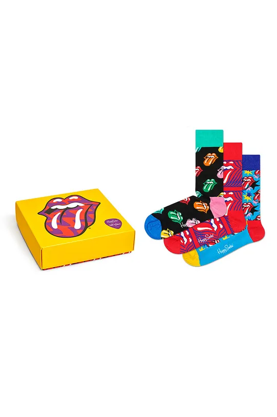 žltá Happy Socks - Ponožky Giftbox x Rolling Stones (3-pak) Dámsky