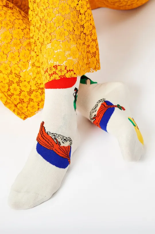 Happy Socks - Ponožky Pippi Longstocking biela