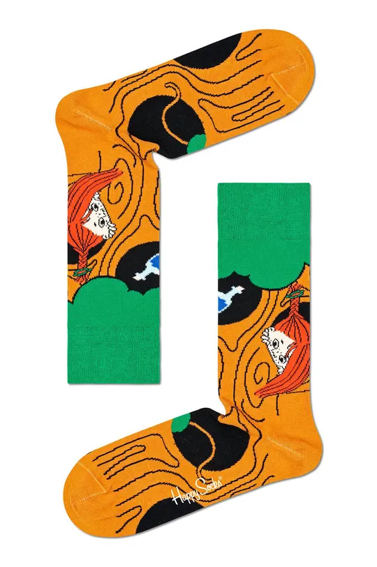 zelená Happy Socks - Ponožky Pippi Longstocking Dámsky