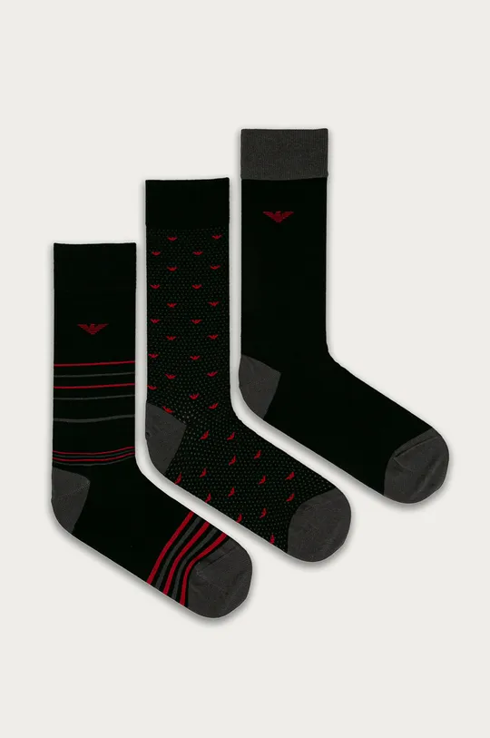 čierna Emporio Armani - Ponožky (3-pak) Pánsky