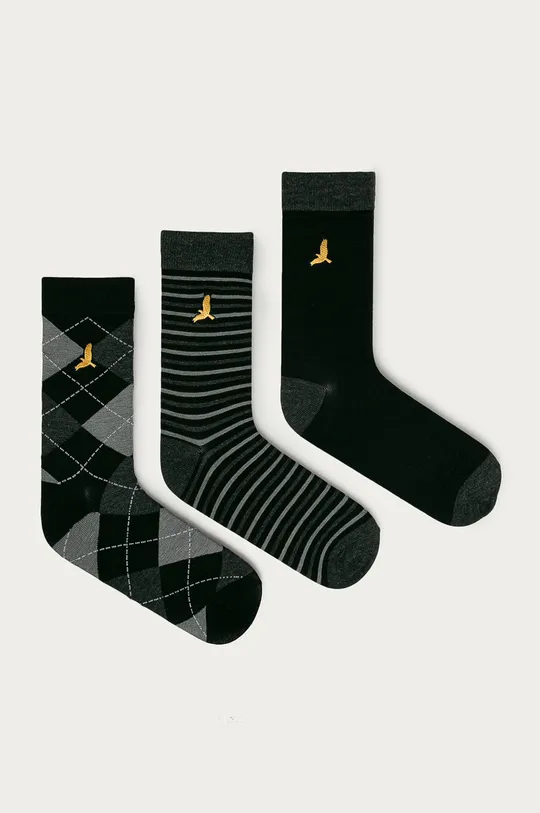 čierna Brave Soul - Ponožky (3-pak) Pánsky