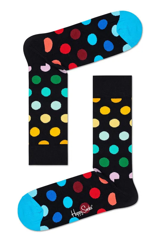 čierna Happy Socks - Ponožky Big Dot Pánsky