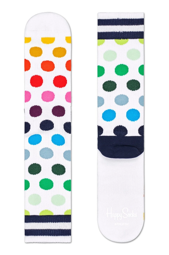 biela Happy Socks - Ponožky Athletic Big Dot Crew Pánsky